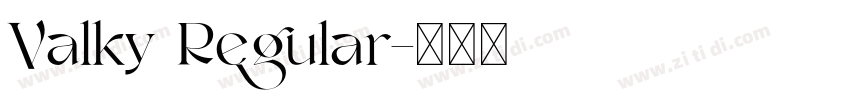 Valky Regular字体转换